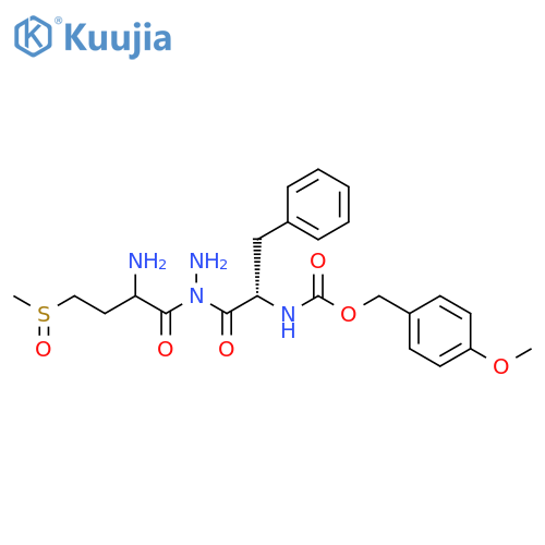 Butanoic acid, N-[[(4-methoxyphenyl)methoxy]carbonyl]-L-phenylalanyl-4-(methylsulfinyl)-L-2-amino-, hydrazide structure