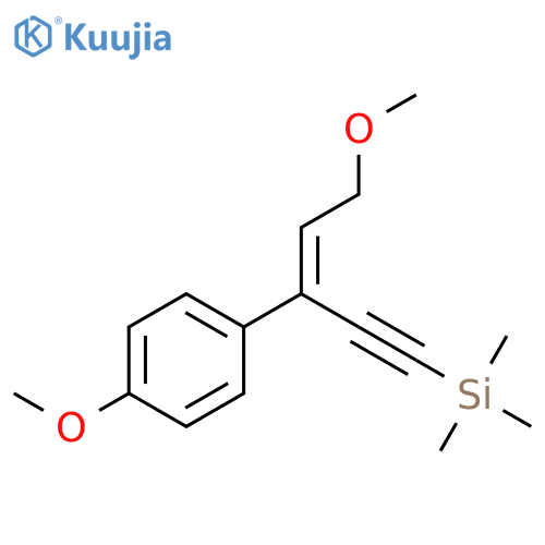 Silane, [5-methoxy-3-(4-methoxyphenyl)-3-penten-1-ynyl]trimethyl- structure