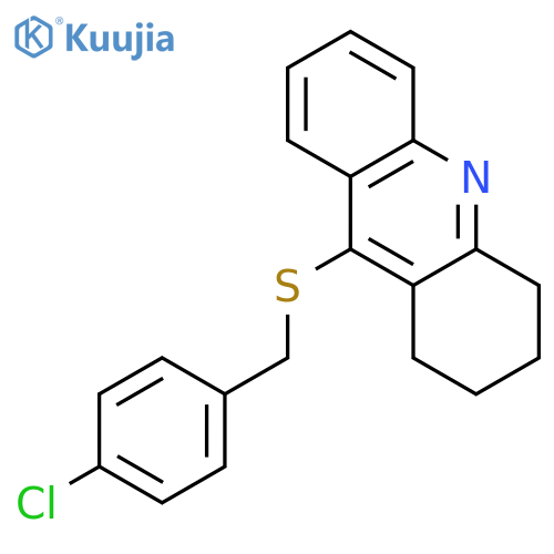 Acridine, 9-[[(4-chlorophenyl)methyl]thio]-1,2,3,4-tetrahydro- structure