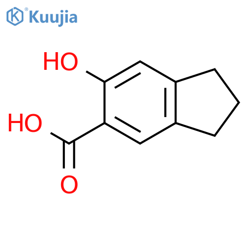 6-hydroxy-2,3-dihydro-1H-indene-5-carboxylic acid structure
