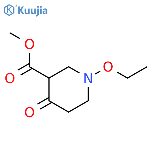3-Piperidinecarboxylicacid, 1-ethoxy-4-oxo-, methyl ester structure