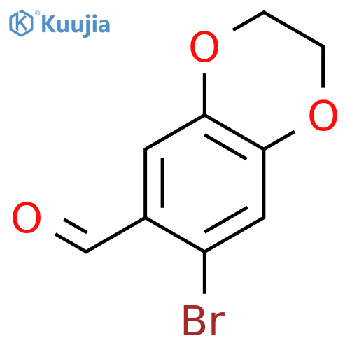 7-bromo-2,3-dihydrobenzob1,4dioxine-6-carbaldehyde structure