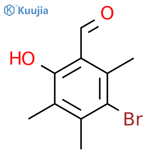 3-Bromo-6-hydroxy-2,4,5-trimethylbenzaldehyde structure