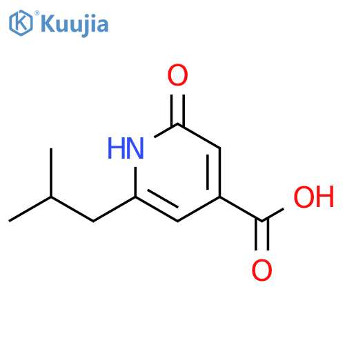 2-hydroxy-6-(2-methylpropyl)pyridine-4-carboxylic acid structure
