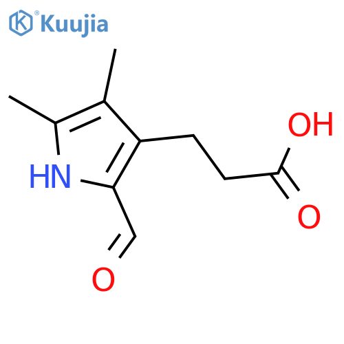 1H-Pyrrole-3-propanoic acid, 2-formyl-4,5-dimethyl- structure