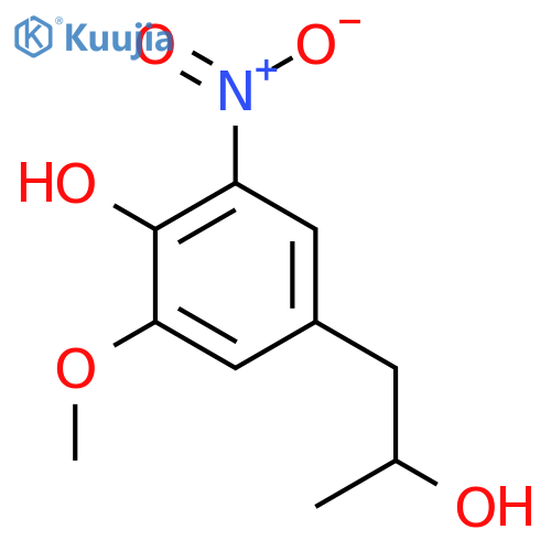4-(2-hydroxypropyl)-2-methoxy-6-nitrophenol structure
