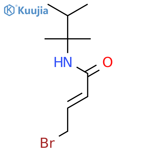 2-Butenamide, 4-bromo-N-(1,1,2-trimethylpropyl)-, (E)- structure