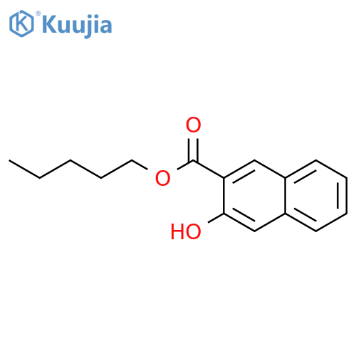 2-Naphthalenecarboxylic acid, 3-hydroxy-, pentyl ester structure