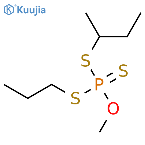 Phosphorotrithioic acid, O-methyl S-(1-methylpropyl) S-propyl ester structure