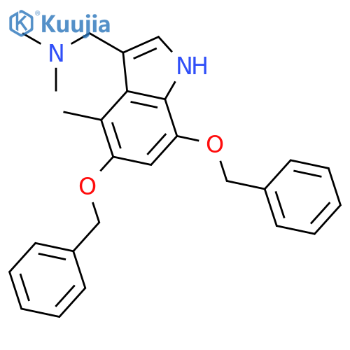 1H-Indole-3-methanamine, N,N,4-trimethyl-5,7-bis(phenylmethoxy)- structure