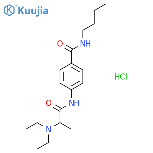 N-butyl-4-[(N,N-diethylalanyl)amino]benzamide hydrochloride structure