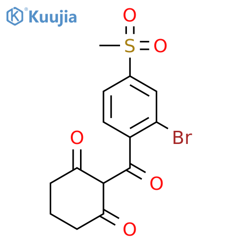 1,3-Cyclohexanedione, 2-[2-bromo-4-(methylsulfonyl)benzoyl]- structure