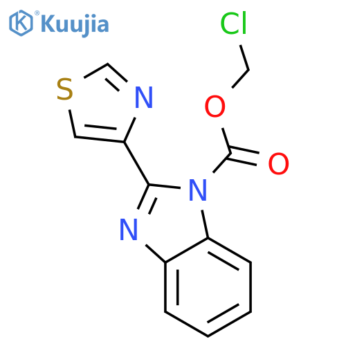 1H-Benzimidazole-1-carboxylic acid, 2-(4-thiazolyl)-, chloromethyl ester structure