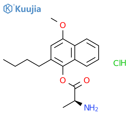 L-Alanine, 2-butyl-4-methoxy-1-naphthalenyl ester, hydrochloride structure