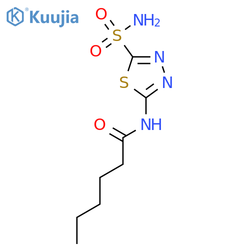 Hexanamide, N-[5-(aminosulfonyl)-1,3,4-thiadiazol-2-yl]- structure