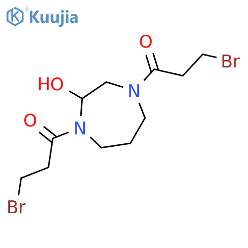 1H-1,4-Diazepinol, 1,4-bis(3-bromo-1-oxopropyl)hexahydro- structure
