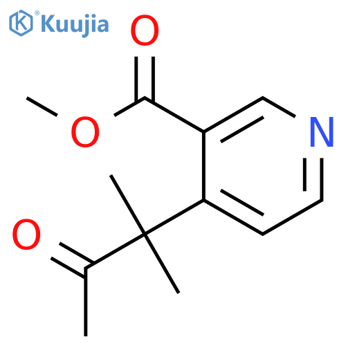 3-Pyridinecarboxylic acid, 4-(1,1-dimethyl-2-oxopropyl)-, methyl ester structure