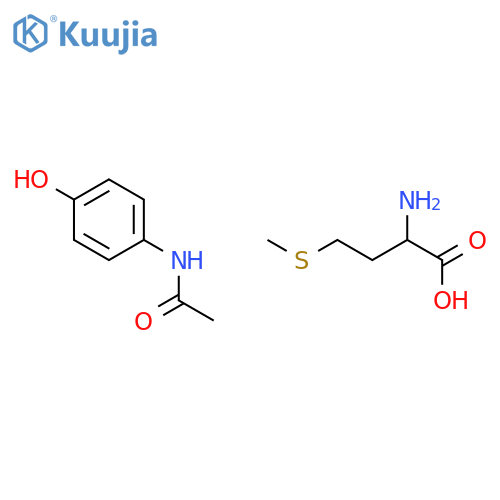 (2S)-2-amino-4-methylsulfanyl-butanoic acid; N-(4-hydroxyphenyl)acetamide structure