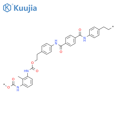 Poly[oxycarbonylimino(methyl-1,3-phenylene)iminocarbonyloxy-1,2-ethanediyl-1,4-phenyleneiminocarbonyl-1,4-phenylenecarbonylimino-1,4-phenylene-1,2-ethanediyl] structure