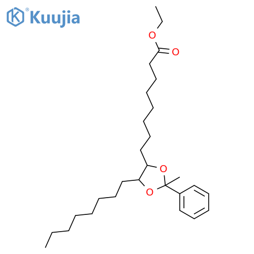 1,3-Dioxolane-4-octanoic acid, 2-methyl-5-octyl-2-phenyl-, ethyl ester structure