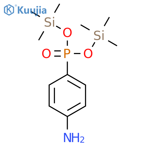 Phosphonic acid, (4-aminophenyl)-, bis(trimethylsilyl) ester structure