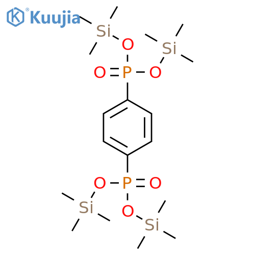 Phosphonic acid, 1,4-phenylenebis-, tetrakis(trimethylsilyl) ester structure