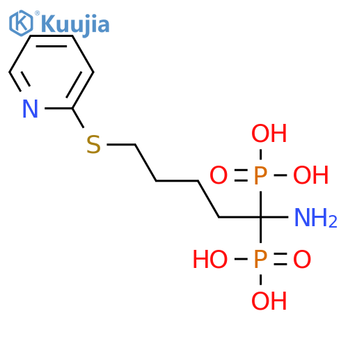 Phosphonic acid, [1-amino-5-(2-pyridinylthio)pentylidene]bis- structure