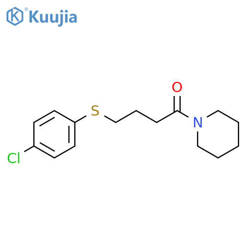Piperidine, 1-[4-[(4-chlorophenyl)thio]-1-oxobutyl]- structure