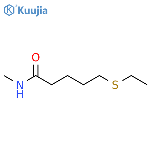 Pentanamide, 5-(ethylthio)-N-methyl- structure