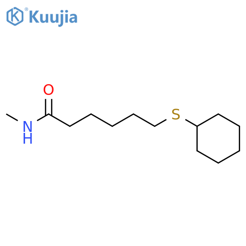Hexanamide, 6-(cyclohexylthio)-N-methyl- structure