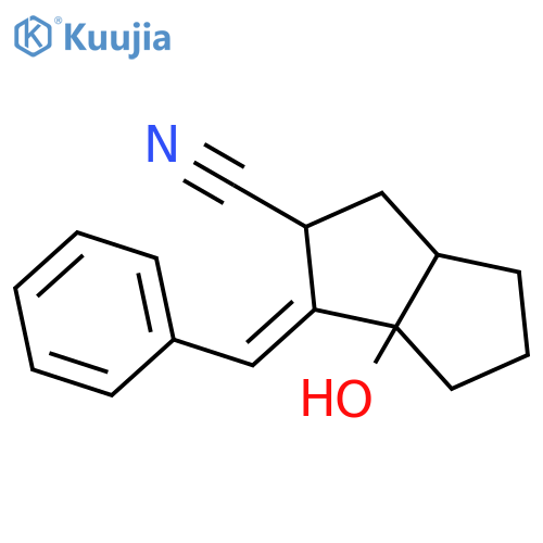2-Pentalenecarbonitrile, octahydro-6a-hydroxy-1-(phenylmethylene)- structure