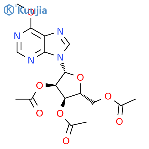 Inosine, 6-O-methyl-, 2',3',5'-triacetate structure