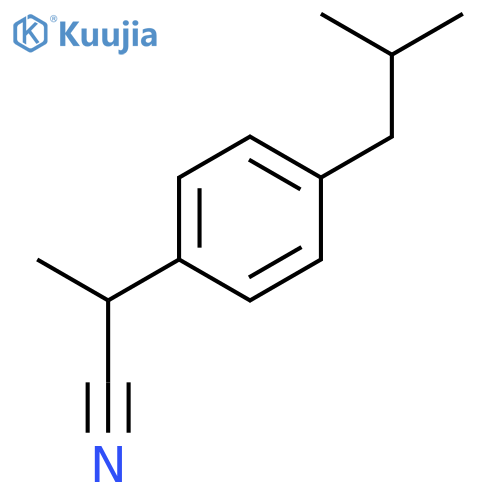 2-(4'-isobutylphenyl)propionitrile structure