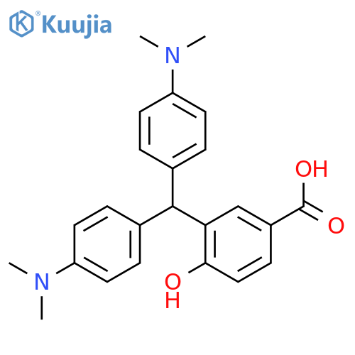 Benzoic acid, 3-[bis[4-(dimethylamino)phenyl]methyl]-4-hydroxy- structure