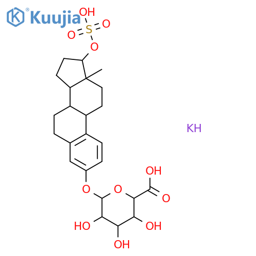 β-Estradiol 3-(β-D-Glucuronide) 17-Sulfate Dipotassium Salt structure