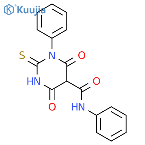 5-Pyrimidinecarboxamide, hexahydro-4,6-dioxo-N,1-diphenyl-2-thioxo- structure