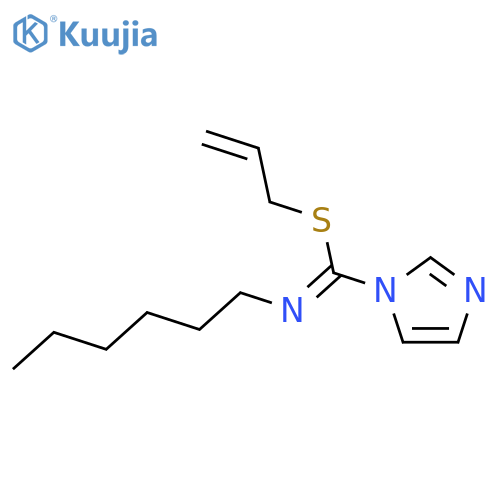 1H-Imidazole-1-carboximidothioic acid, N-hexyl-, 2-propenyl ester structure