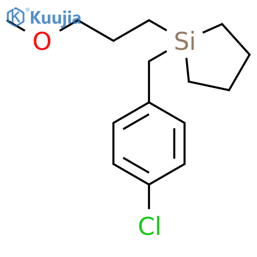 silacyclopentane, 1-[(4-chlorophenyl)methyl]-1-(3-methoxypropyl)- structure