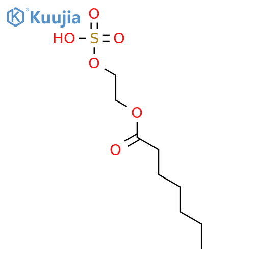 Heptanoic acid, 2-(sulfooxy)ethyl ester structure
