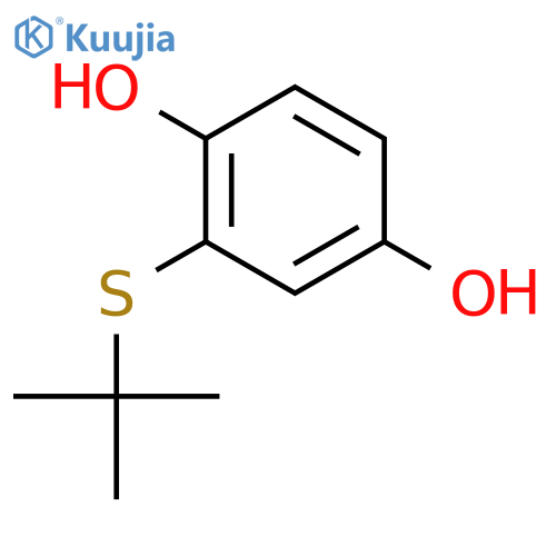 1,4-Benzenediol, 2-[(1,1-dimethylethyl)thio]- structure