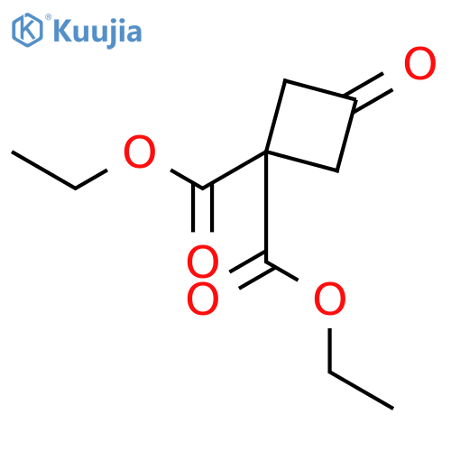 1,1-diethyl 3-oxocyclobutane-1,1-dicarboxylate structure