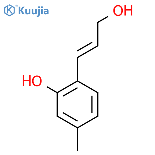 2-(3-hydroxyprop-1-en-1-yl)-5-methylphenol structure