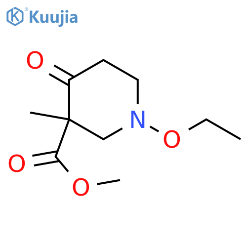 3-Piperidinecarboxylicacid, 1-ethoxy-3-methyl-4-oxo-, methyl ester structure