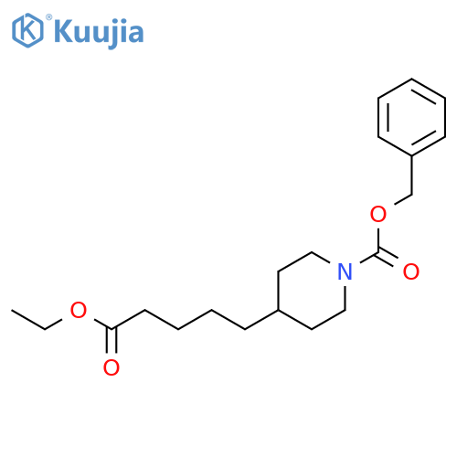 4-Piperidinepentanoic acid, 1-[(phenylmethoxy)carbonyl]-, ethyl ester structure