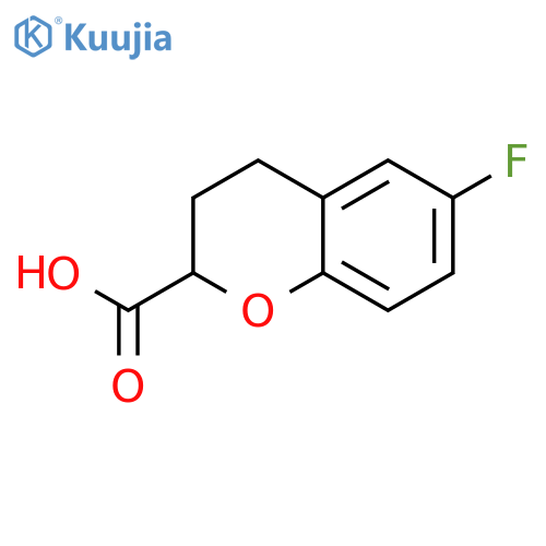rac-6-Fluoro-3,4-dihydro-2H-1-benzopyran-2-carboxylic Acid structure