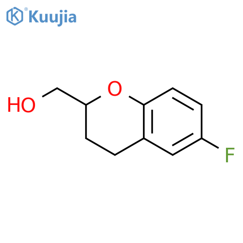 rac 6-Fluoro-3,4-dihydro-2H-1-benzopyran-2-methanol structure