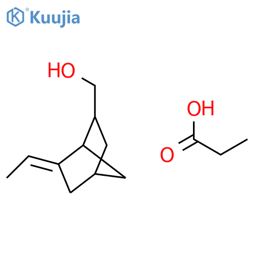 Bicyclo[2.2.1]heptane-2-methanol, 6-ethylidene-, propanoate structure
