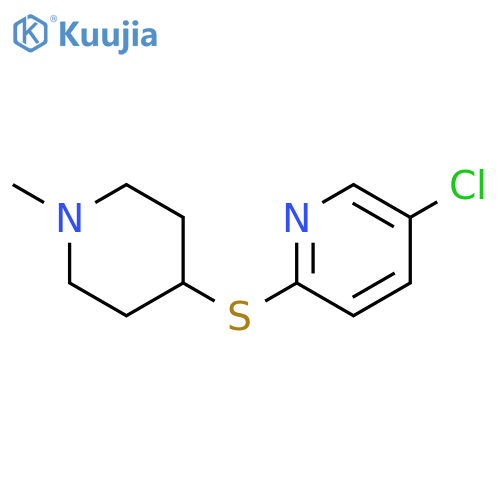Pyridine, 5-chloro-2-[(1-methyl-4-piperidinyl)thio]- structure
