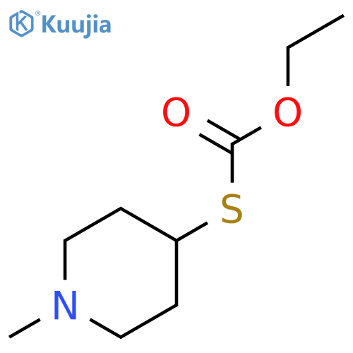 Carbonothioic acid, O-ethyl S-(1-methyl-4-piperidinyl) ester structure