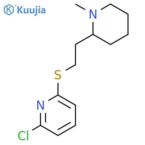 Pyridine, 2-chloro-6-[[2-(1-methyl-2-piperidinyl)ethyl]thio]- structure